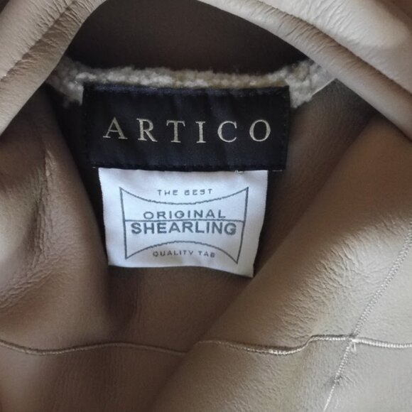 Artico Shearling Leather Coat - Size 48 euro - worn once - tan -Reversable - Picture 14 of 16